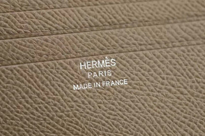 Hermes 2026 Bearn Compact Wallet Etoupe Epsom Leather