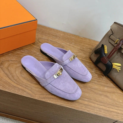 Hermes 2026 Oz Mule Purple Suede Leather 776633