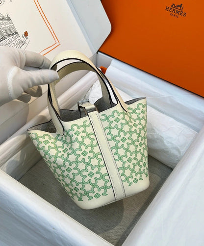 HM 2026 Picotin Lock Micro "Lucky Daisy" Bag Swift Leather