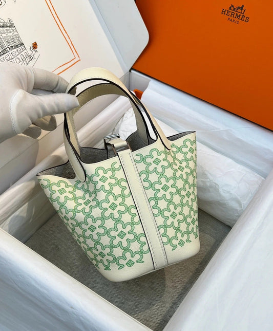 HM 2026 Picotin Lock Micro "Lucky Daisy" Bag Swift Leather
