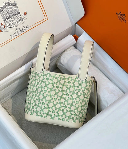 HM 2026 Picotin Lock Micro "Lucky Daisy" Bag Swift Leather