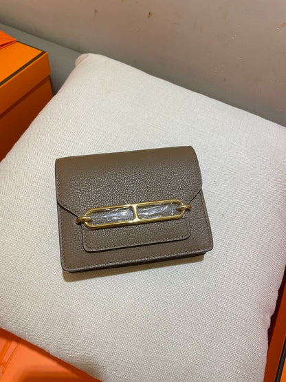 HM RoulisSlim Wallet 12.7 Brown Calfskin Ghw
