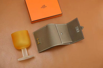 Hermes 2026 Bearn Compact Wallet Etoupe Epsom Leather